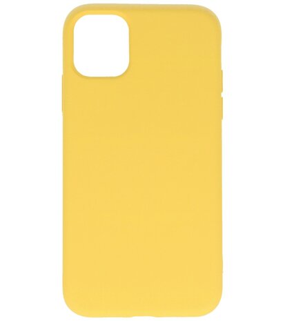 2.0mm Dikke Fashion Telefoonhoesje - Siliconen Hoesje voor iPhone 11 Pro - Geel