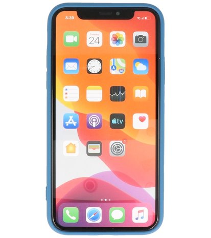 2.0mm Dikke Fashion Telefoonhoesje - Siliconen Hoesje voor iPhone 11 Pro Max - Navy