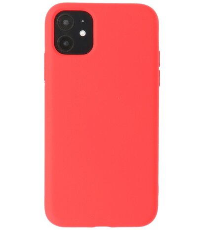 2.0mm Dikke Fashion Telefoonhoesje - Siliconen Hoesje voor iPhone 11 - Rood