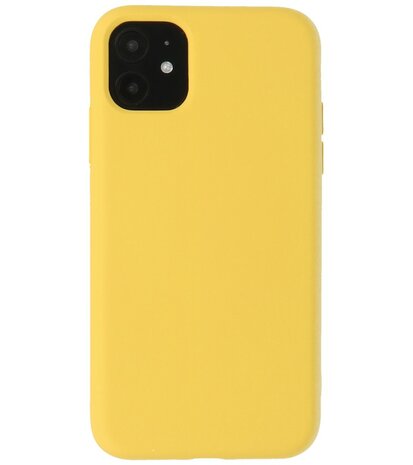 2.0mm Dikke Fashion Telefoonhoesje - Siliconen Hoesje voor iPhone 11 - Geel