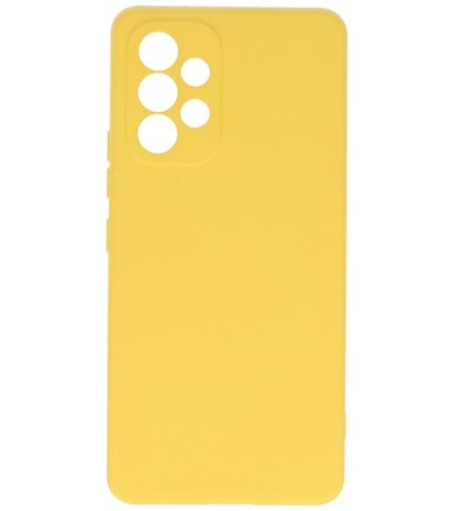 2.0mm Dikke Fashion Telefoonhoesje - Siliconen Hoesje voor Samsung Galaxy A53 5G - Geel