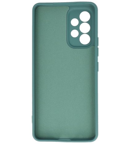 2.0mm Dikke Fashion Telefoonhoesje - Siliconen Hoesje voor Samsung Galaxy A53 5G - Donker Groen