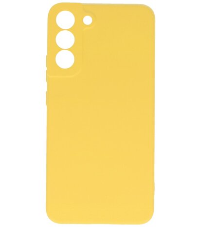 2.0mm Dikke Fashion Telefoonhoesje - Siliconen Hoesje voor Samsung Galaxy S22 Plus - Geel
