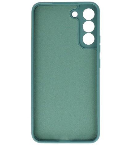 2.0mm Dikke Fashion Telefoonhoesje - Siliconen Hoesje voor Samsung Galaxy S22 Plus - Donker Groen
