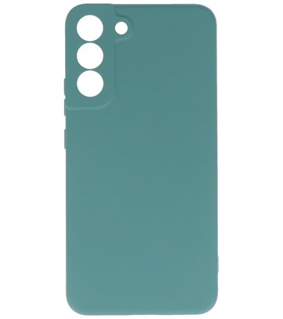 2.0mm Dikke Fashion Telefoonhoesje - Siliconen Hoesje voor Samsung Galaxy S22 - Donker Groen