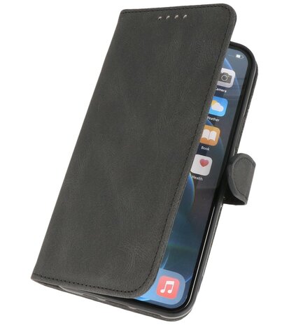 Portemonnee Book Case Hoesje voor iPhone 12 & iPhone 12 Pro - Zwart