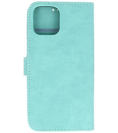 Portemonnee Book Case Hoesje voor iPhone 12 & iPhone 12 Pro - Turquoise