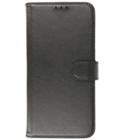 Echt Lederen Hoesje Wallet Case Telefoonhoesje voor iPhone XS & iPhone X - Zwart