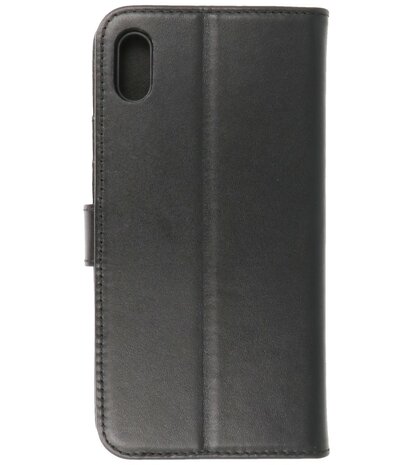 Echt Lederen Hoesje Wallet Case Telefoonhoesje voor iPhone XS & iPhone X - Zwart