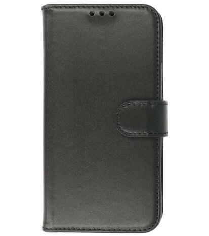 Echt Lederen Hoesje Wallet Case Telefoonhoesje voor iPhone 11 Pro Max - Zwart