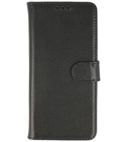 Echt Lederen Hoesje Wallet Case Telefoonhoesje voor Samsung Galaxy S20 - Zwart