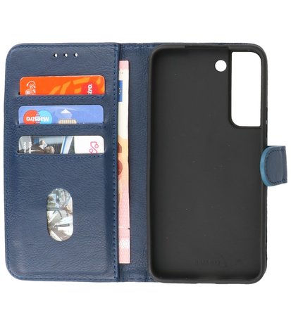 Booktype Hoesje Wallet Case Telefoonhoesje voor Samsung Galaxy S22 Plus - Navy