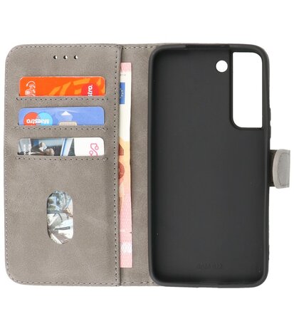 Booktype Hoesje Wallet Case Telefoonhoesje voor Samsung Galaxy S22 Plus - Grijs