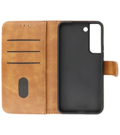 Booktype Hoesje Wallet Case Telefoonhoesje voor Samsung Galaxy S22 - Bruin