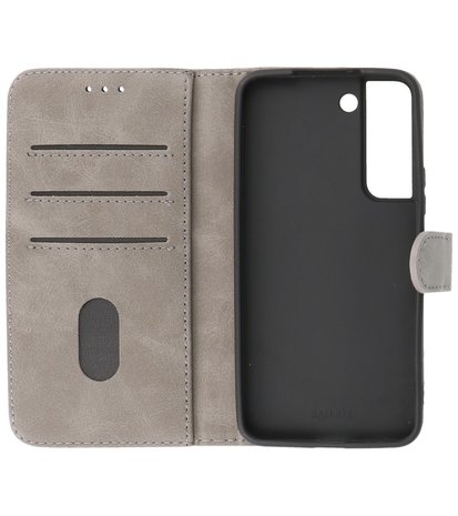 Booktype Hoesje Wallet Case Telefoonhoesje voor Samsung Galaxy S22 - Grijs