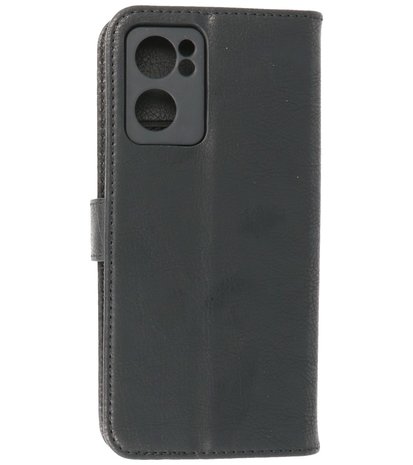 Booktype Hoesje Wallet Case Telefoonhoesje voor Oppo Reno 7 SE 5G - Zwart