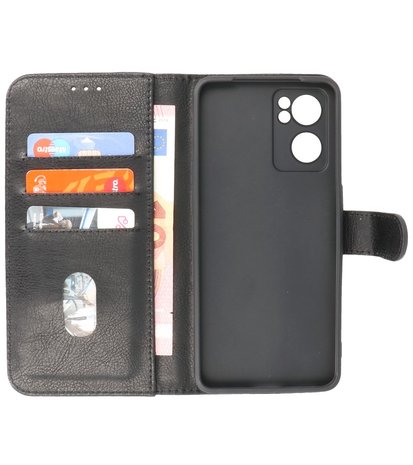 Booktype Hoesje Wallet Case Telefoonhoesje voor Oppo Reno 7 SE 5G - Zwart