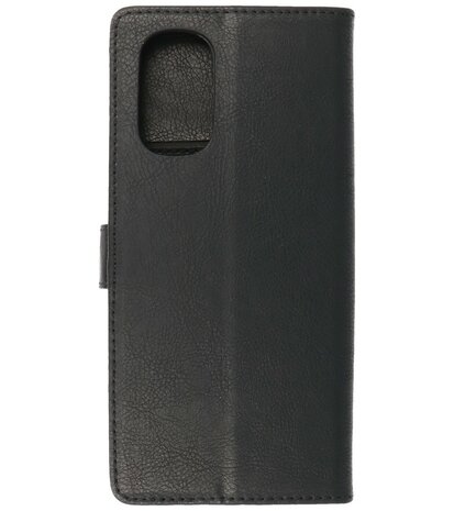 Booktype Hoesje Wallet Case Telefoonhoesje voor Motorola Moto G51 5G - Zwart