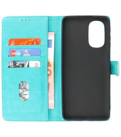 Booktype Hoesje Wallet Case Telefoonhoesje voor Motorola Moto G51 5G - Groen