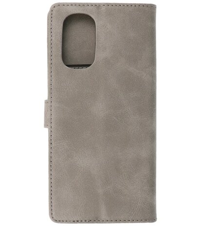 Booktype Hoesje Wallet Case Telefoonhoesje voor Motorola Moto G51 5G - Grijs
