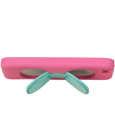 Vlinder Telefoonstandaard Case TPU iPhone 5/5S Roze