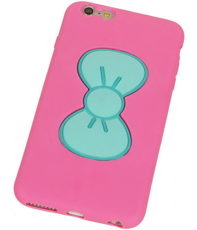 Vlinder Telefoonstandaard Case TPU iPhone 6 Roze