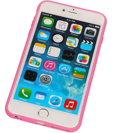 Vlinder Telefoonstandaard Case TPU iPhone 6 Plus Roze