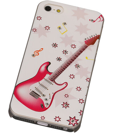 3D Hardcase met Diamant iPhone 5/5S Gitaar