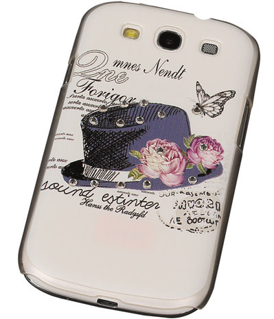 3D Hardcase met Diamant Galaxy S3 I9300 Hoed