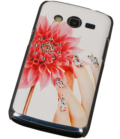 3D Hardcase met Diamant Galaxy Core G386F Hand Bloem