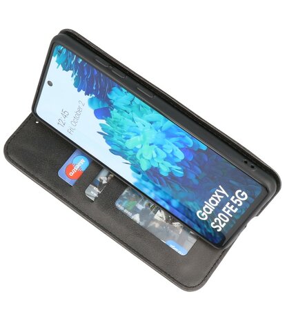 Magnetisch Folio Telefoonhoesje voor Samsung Galaxy S20 FE Zwart