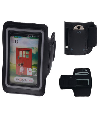 LG L Bello Zwart Sport Armband Neopreen