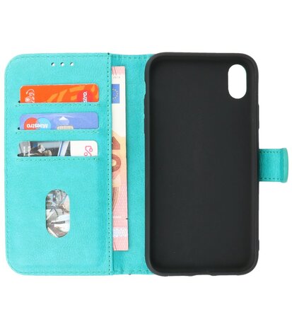 Booktype Hoesje Wallet Case Telefoonhoesje voor iPhone XR - Groen