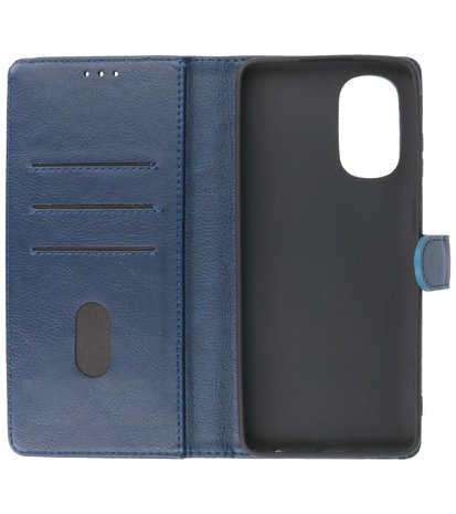 Booktype Hoesje Wallet Case Telefoonhoesje voor Motorola Moto G22 - Navy