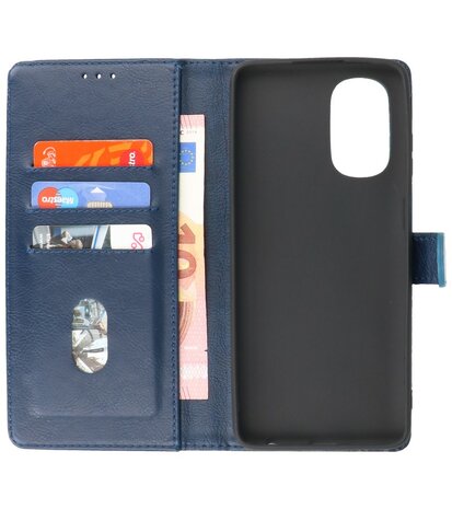 Booktype Hoesje Wallet Case Telefoonhoesje voor Motorola Moto G22 - Navy