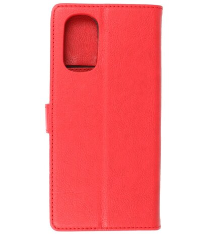 Booktype Hoesje Wallet Case Telefoonhoesje voor Motorola Moto G22 - Rood