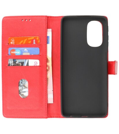 Booktype Hoesje Wallet Case Telefoonhoesje voor Motorola Moto G22 - Rood