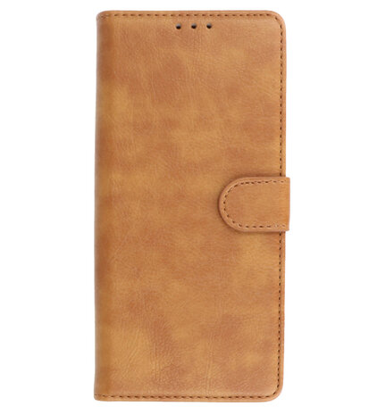 Booktype Hoesje Wallet Case Telefoonhoesje voor Motorola Moto G22 - Bruin