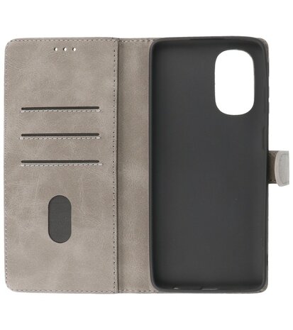 Booktype Hoesje Wallet Case Telefoonhoesje voor Motorola Moto G22 - Grijs