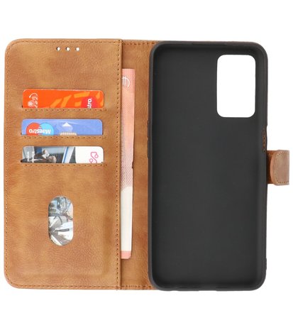 Booktype Hoesje Wallet Case Telefoonhoesje voor Oppo Find X5 Lite - Bruin