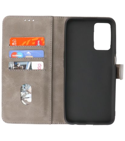 Booktype Hoesje Wallet Case Telefoonhoesje voor Oppo Find X5 Lite - Grijs