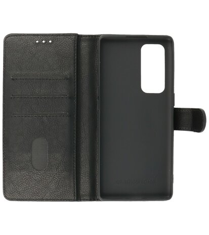 Booktype Hoesje Wallet Case Telefoonhoesje voor Oppo Find X3 Neo & Oppo Reno 5 Pro Plus 5G - Zwart