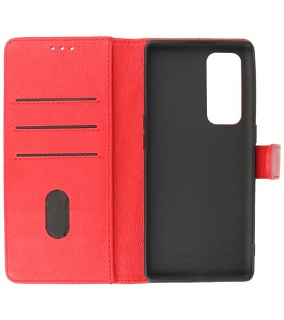 Booktype Hoesje Wallet Case Telefoonhoesje voor Oppo Find X3 Neo & Oppo Reno 5 Pro Plus 5G - Rood
