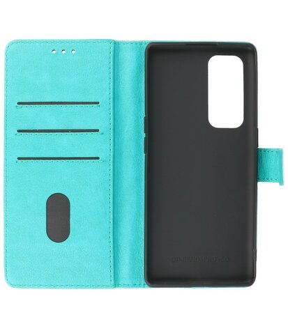 Booktype Hoesje Wallet Case Telefoonhoesje voor Oppo Find X3 Neo & Oppo Reno 5 Pro Plus 5G - Groen