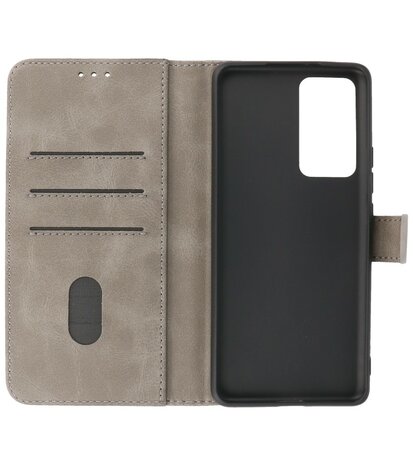 Booktype Hoesje Wallet Case Telefoonhoesje voor Xiaomi 12 Pro - Grijs