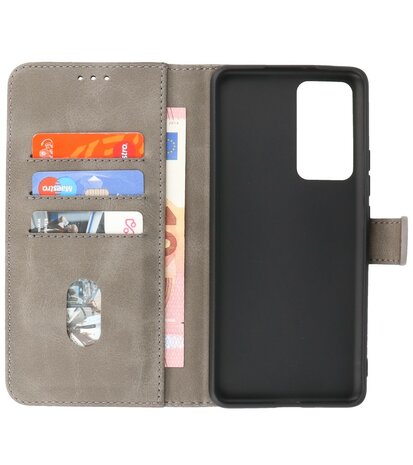 Booktype Hoesje Wallet Case Telefoonhoesje voor Xiaomi 12 Pro - Grijs