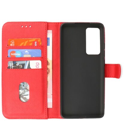 Booktype Hoesje Wallet Case Telefoonhoesje voor Xiaomi 12 - Rood