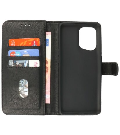 Booktype Hoesje Wallet Case Telefoonhoesje voor Oppo Find X5 - Zwart