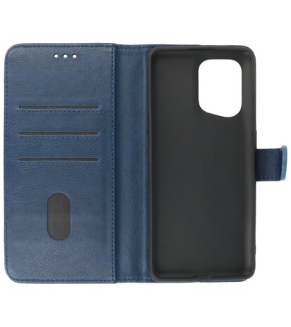 Booktype Hoesje Wallet Case Telefoonhoesje voor Oppo Find X5 - Navy