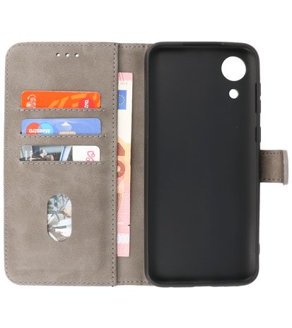 Booktype Hoesje Wallet Case Telefoonhoesje voor Samsung Galaxy A03 Core - Grijs